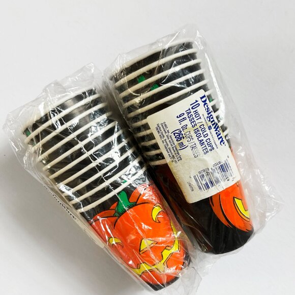 Vintage Halloween Pumpkin Paper Cups, 20 piece - Picture 3 of 3